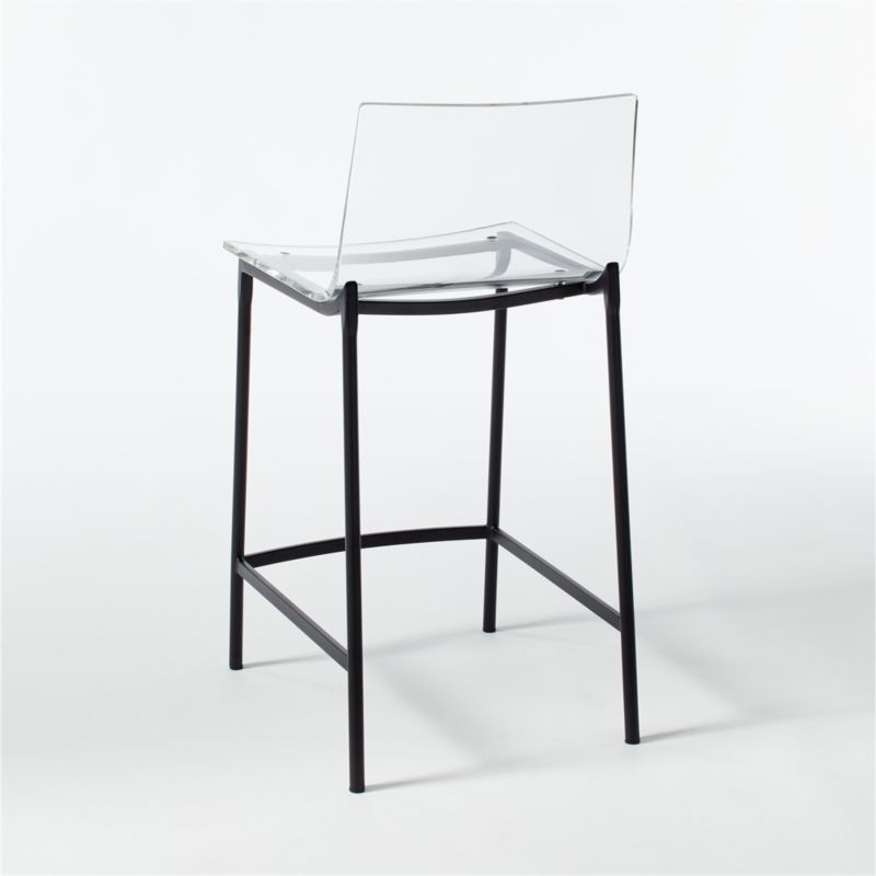 Chiaro Clear Acrylic Counter Stool with Black Legs - image 6 of 9