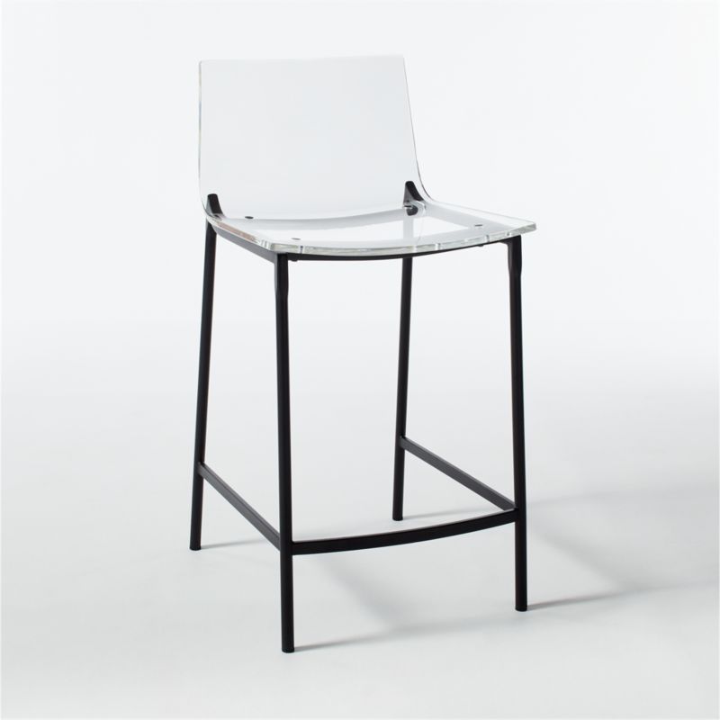 Chiaro Clear Acrylic Counter Stool with Black Legs - image 4 of 9