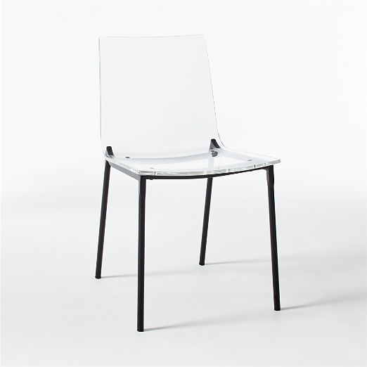 Chiaro Clear Acrylic Dining Chair with Black Legs