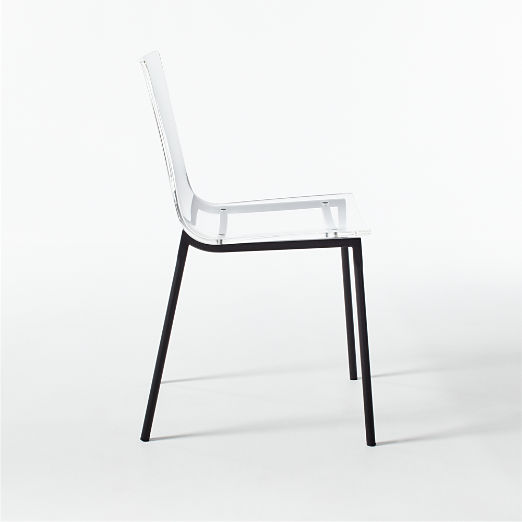 Chiaro Clear Acrylic Dining Chair with Black Legs