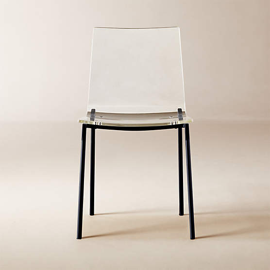 Chiaro Clear Acrylic Dining Chair with Black Legs