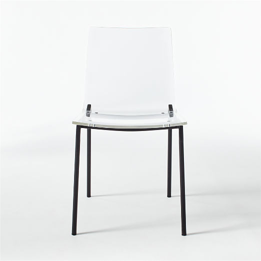 Chiaro Clear Acrylic Dining Chair with Black Legs