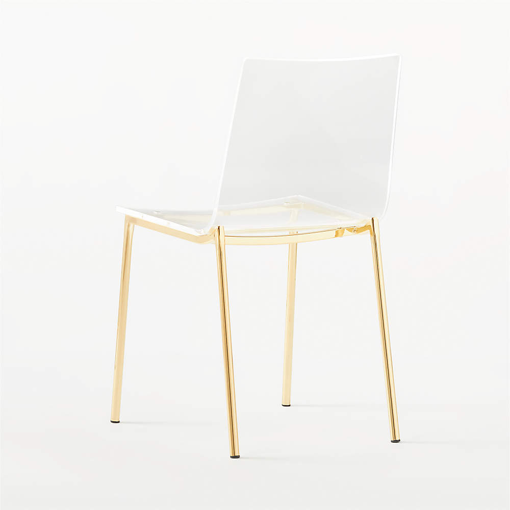 acrylic and gold dining chair