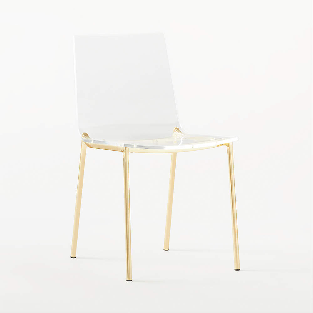 clear chair with gold legs