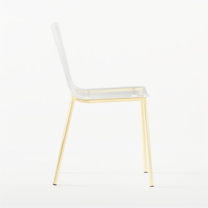 Chiaro Clear Acrylic Dining Chair with Gold Legs - image 6 of 9