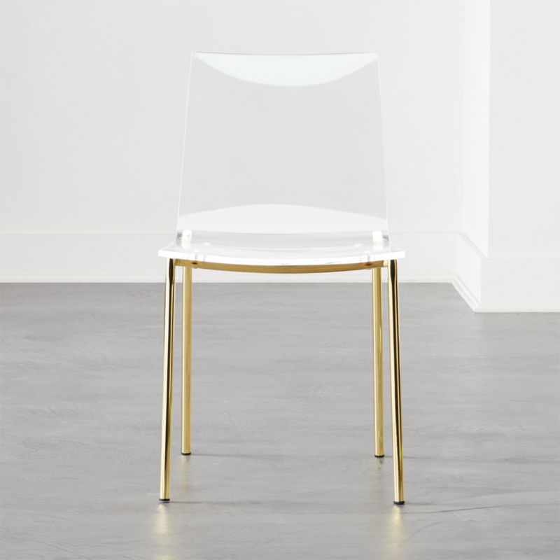 Chiaro Clear Chair Gold Reviews Cb2