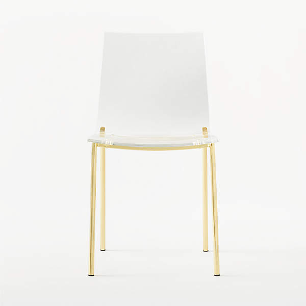 acrylic and gold dining chair