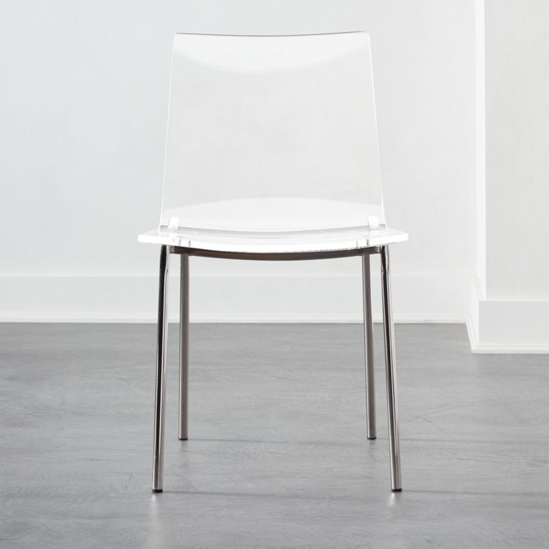 Chiaro Clear Chair Nickel Reviews Cb2