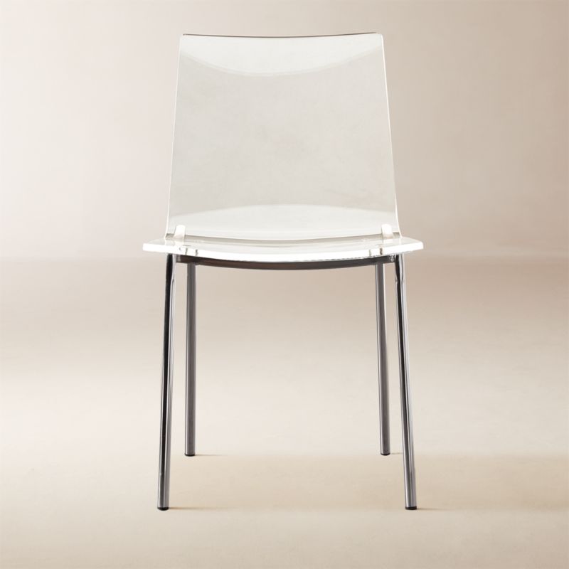 Chiaro Clear Modern Chair Nickel Reviews CB2