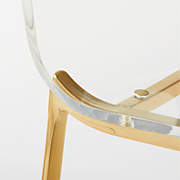 Chiaro Clear Modern Counter Stool Gold + Reviews | CB2