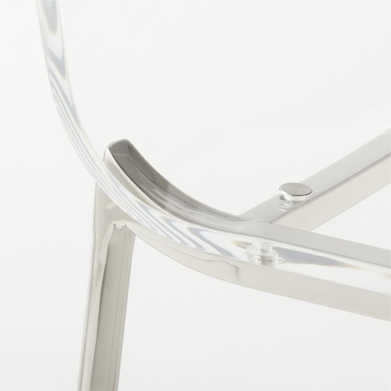 Chiaro Clear Acrylic Counter Stool with Nickel Legs - image 7 of 8