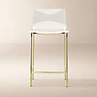 Chiaro Clear Acrylic Counter Stool with Gold Legs