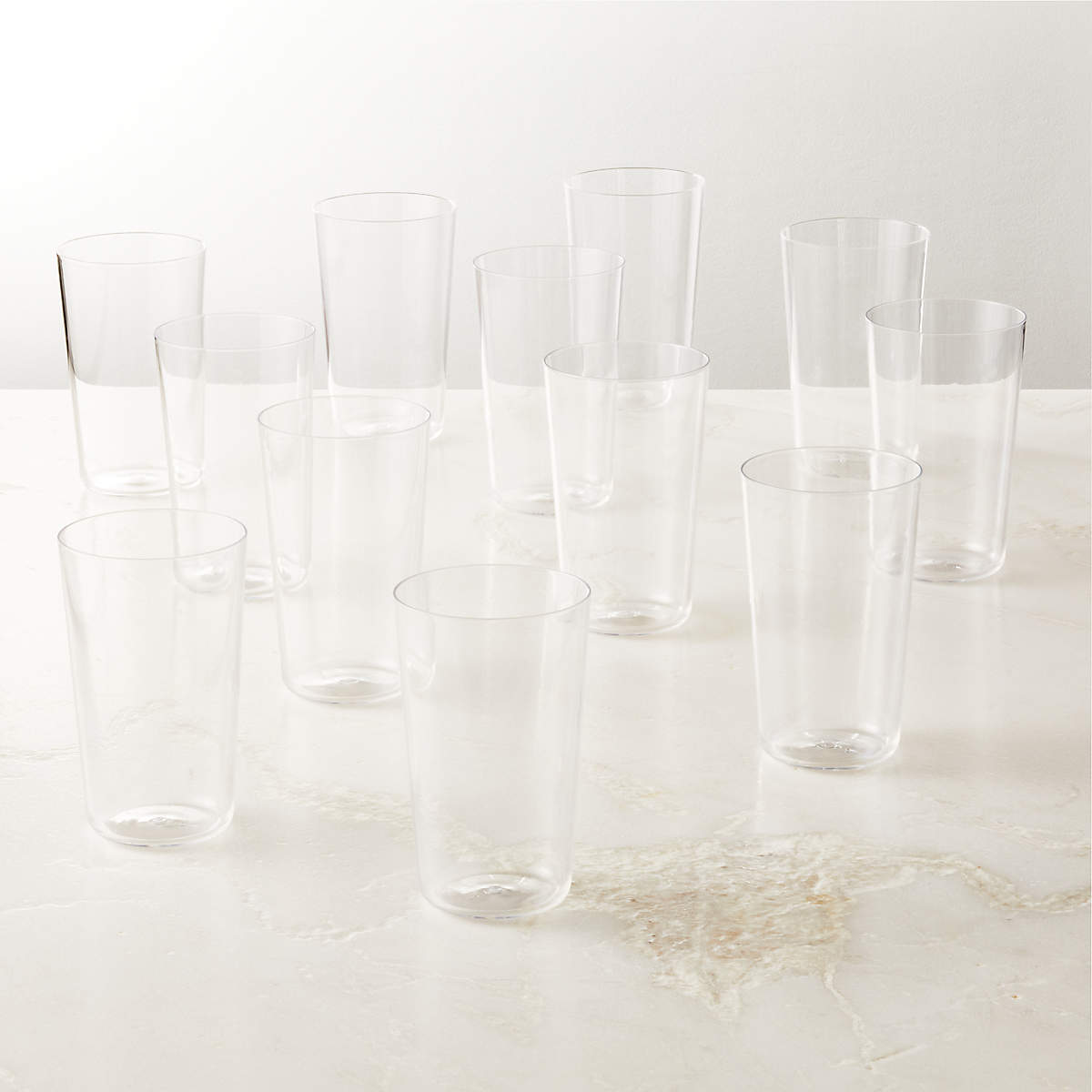 Chill Acrylic Modern Drinking Glasses Set of 12 + Reviews CB2