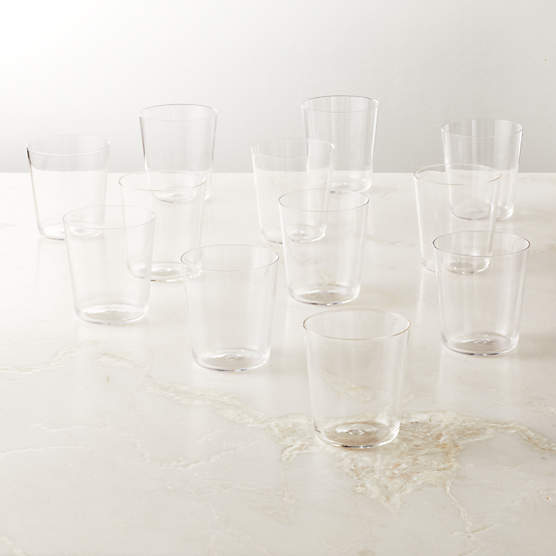 Chill Acrylic Modern Drinking Glasses Set of 12 + Reviews CB2 Canada