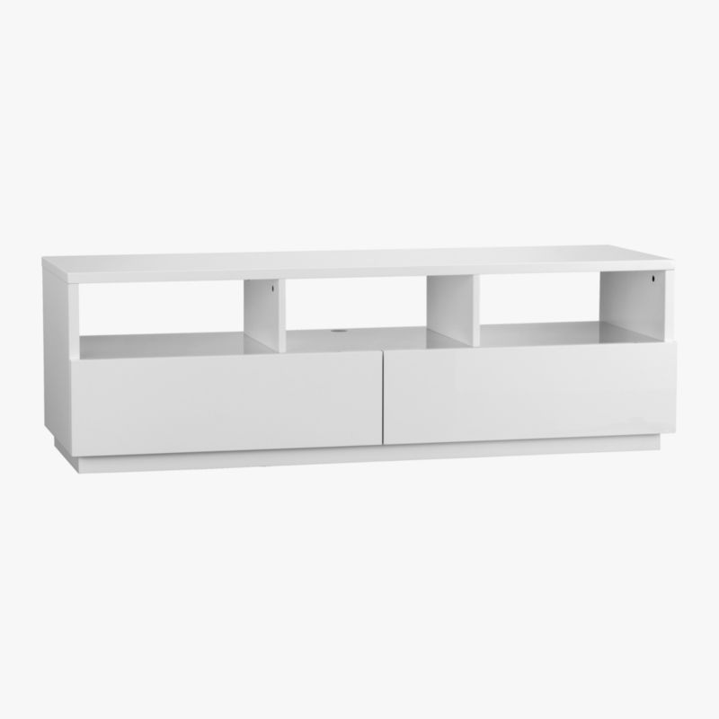 Chill 60" White High-Gloss Media Console - image 5 of 15