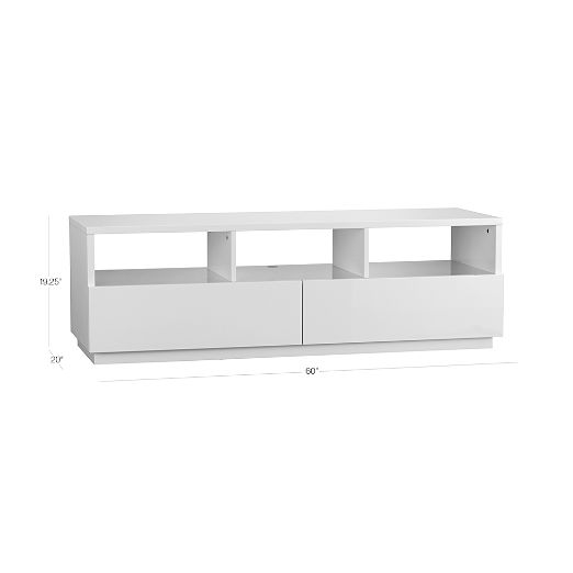 Chill 60" White High-Gloss Media Console