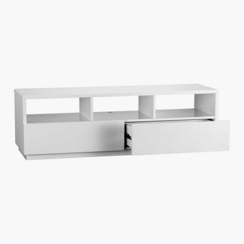 Chill 60" White High-Gloss Media Console - image 7 of 15