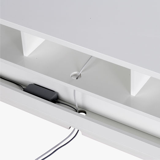 Chill 60" White High-Gloss Media Console