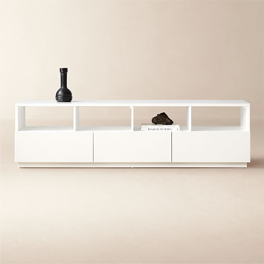 Chill 80" White High-Gloss Media Console