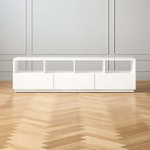 Chill 80" White High-Gloss Media Console