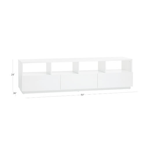 Chill 80" White High-Gloss Media Console