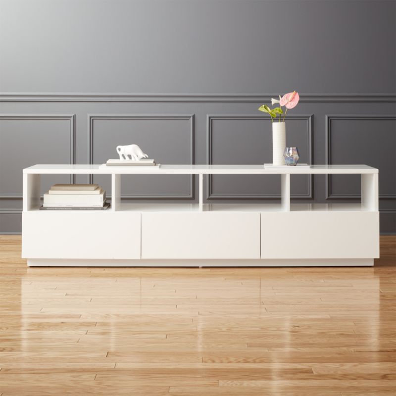 Chill Large White Media Console Reviews Cb2