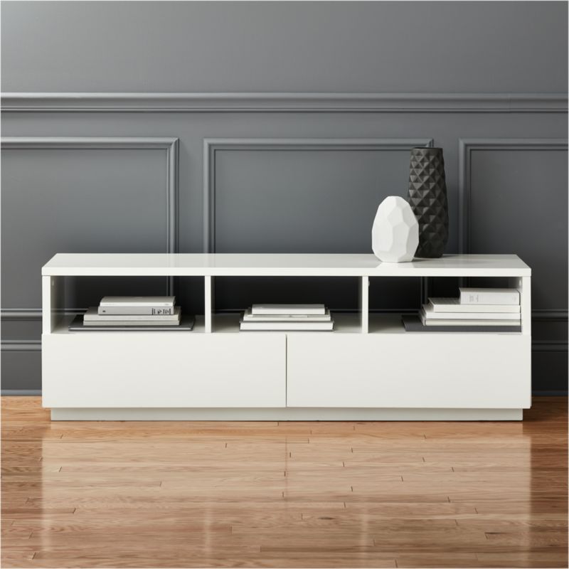 White credenza store tv stand