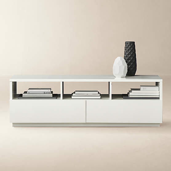 Chill 80" White High-Gloss Media Console