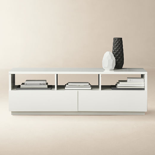 Chill 80" White High-Gloss Media Console