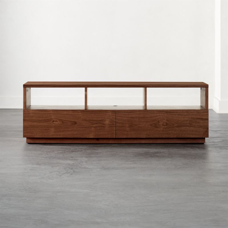 Chill Walnut Wood Media Console Reviews Cb2