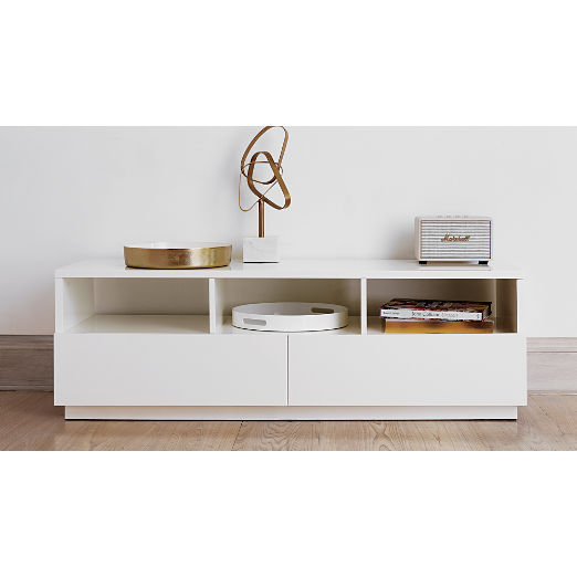 Chill 60" White High-Gloss Media Console