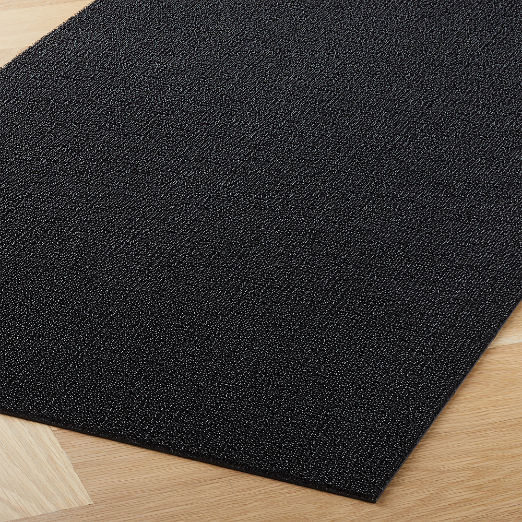 Chilewich® Solid Black Shag Runner Rug 2'x6'