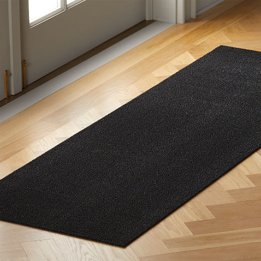 Chilewich® Solid Black Shag Runner Rug 2'x6'