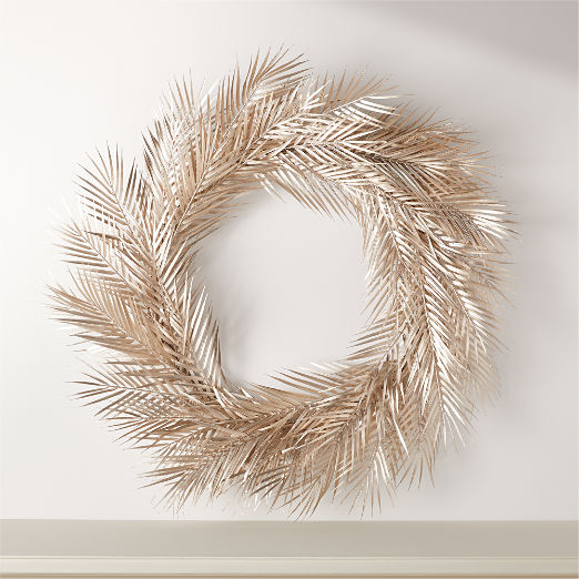 Faux Champagne Gold Phoenix Holiday Wreath 36"