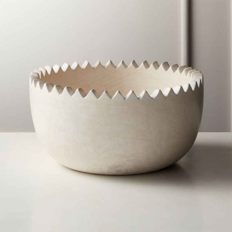 View Chop Whitewash Wood Bowl details