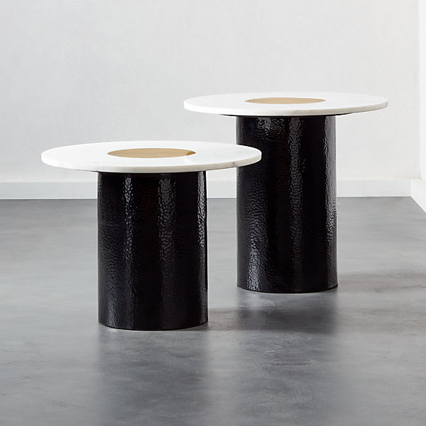 Chopin Metal And Marble Side Tables
