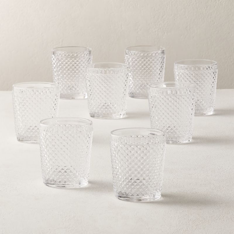 Chroma Clear Double OldFashioned Glasses Set of 8 CB2