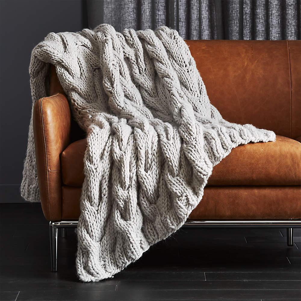 chunky cable blanket