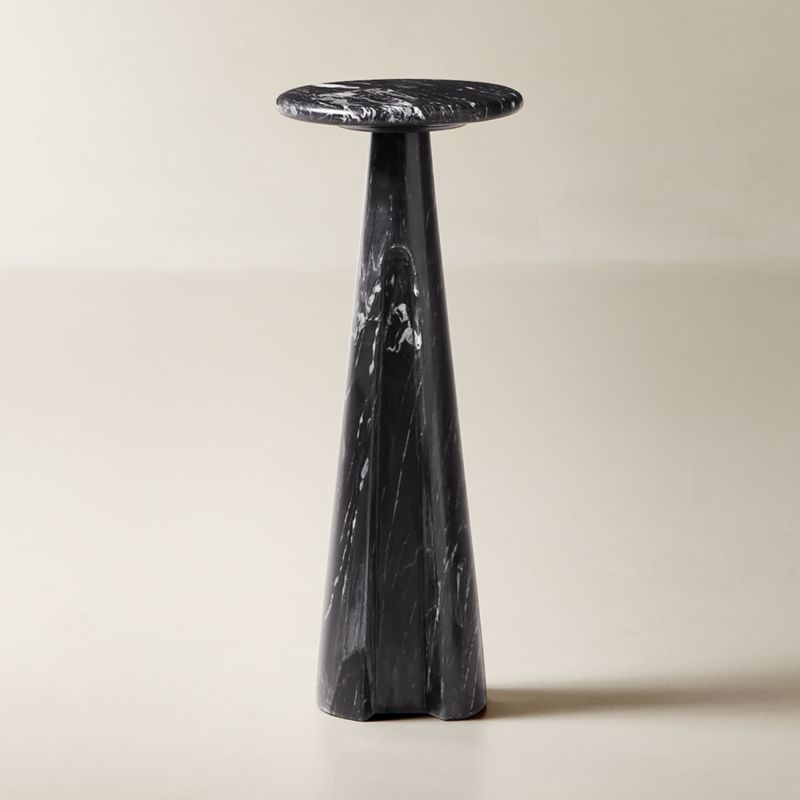 Ciccio Black Marble Side Table - image 0 of 13