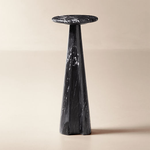 Ciccio Black Marble Side Table