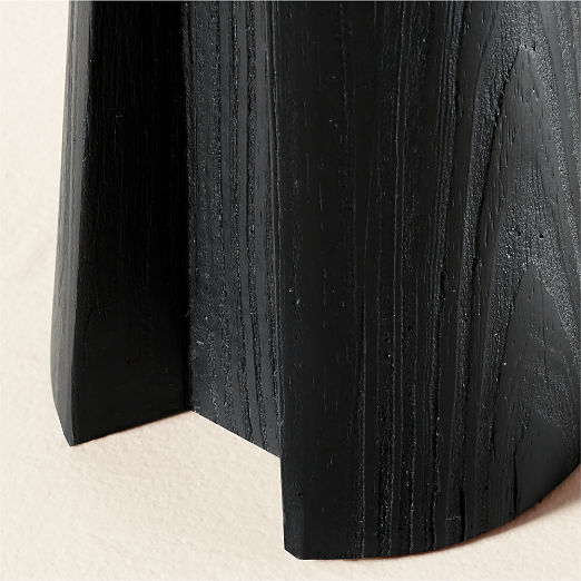 Ciccio Black Wood Side Table