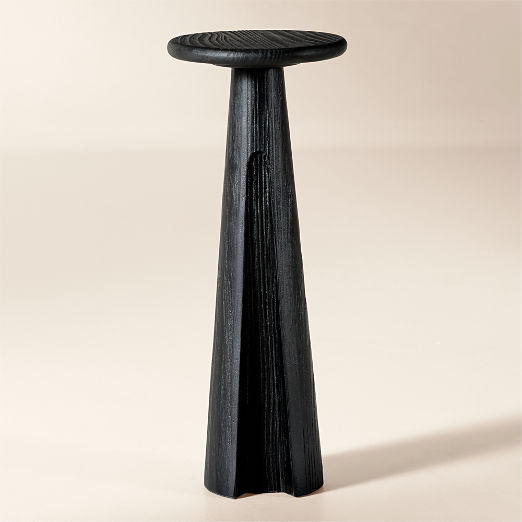 Ciccio Black Wood Side Table