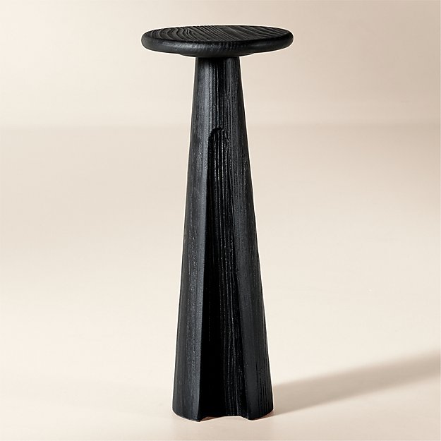Ciccio Black Wood Side Table + Reviews | CB2