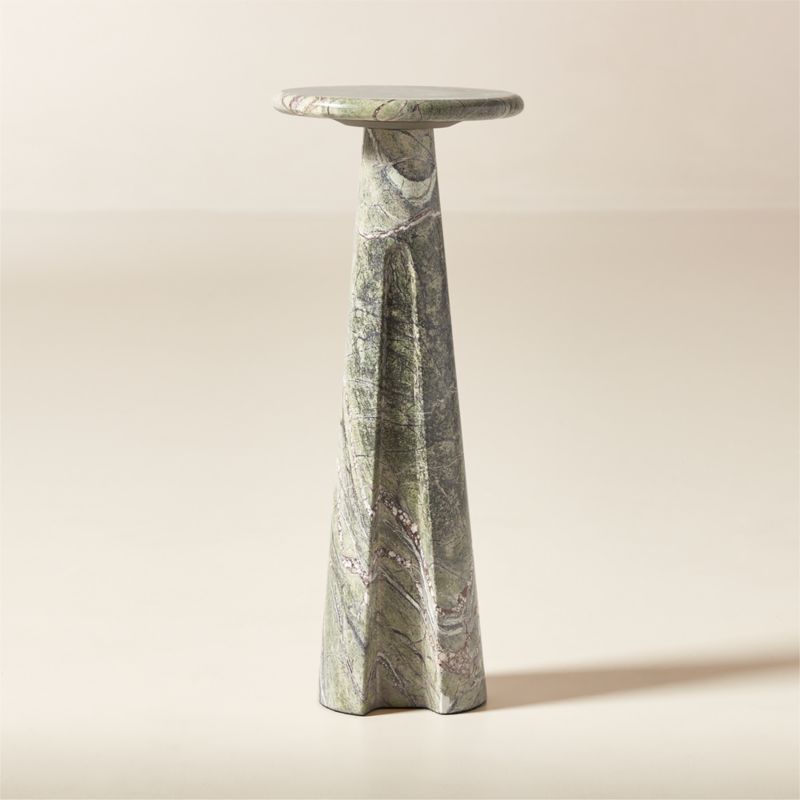 Ciccio Green Marble Side Table - image 0 of 12