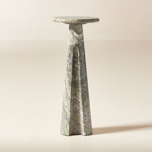 Ciccio Green Marble Side Table