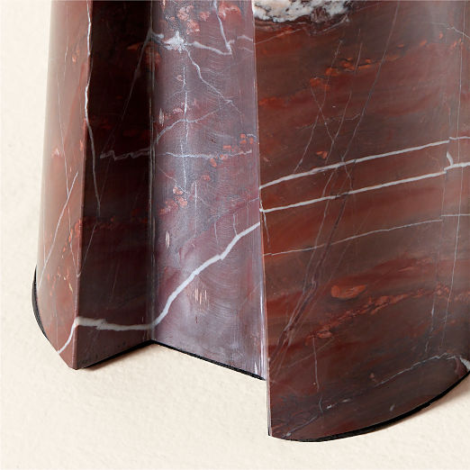 Ciccio Red Marble Side Table