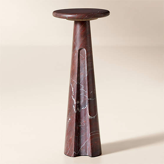Ciccio Red Marble Side Table