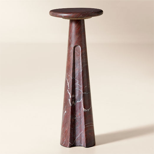 Ciccio Red Marble Side Table