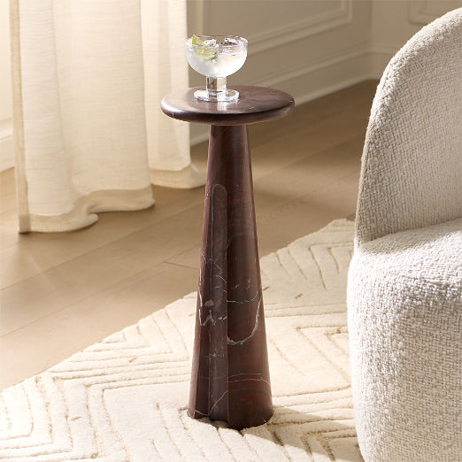Ciccio Red Marble Side Table