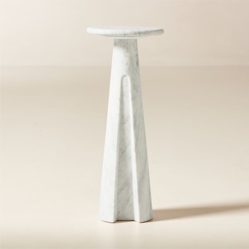 Ciccio White Marble Side Table - image 0 of 11